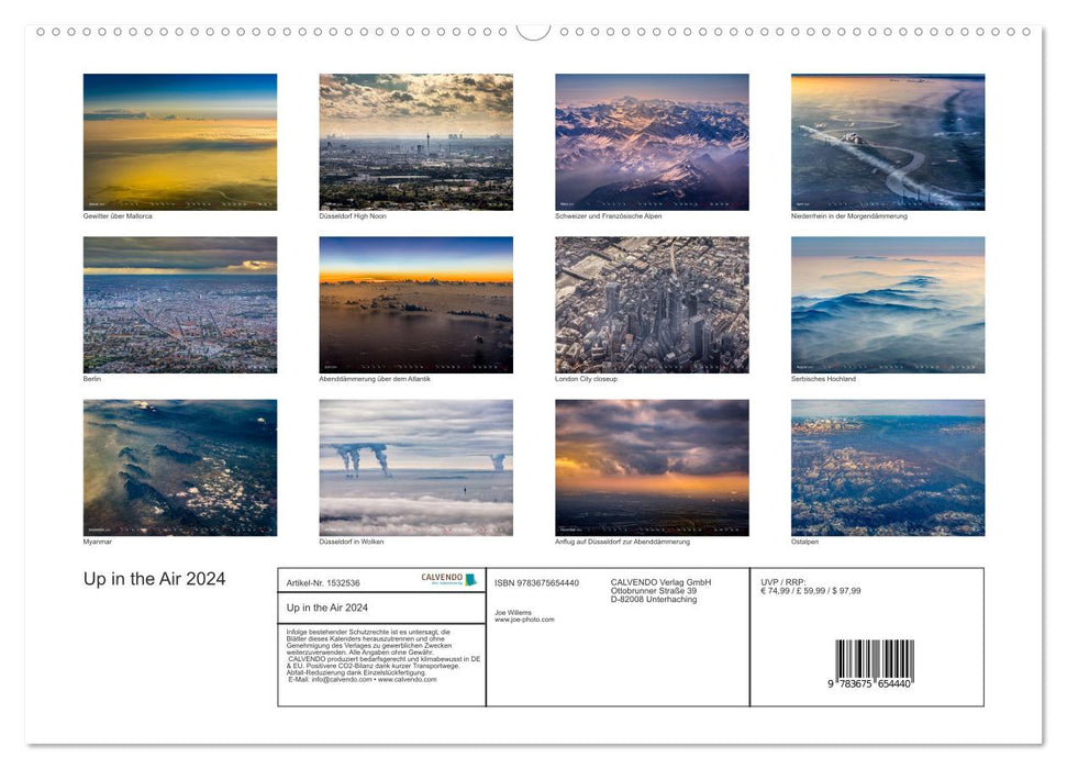 Up in the Air 2024 (CALVENDO Premium Wall Calendar 2024) 