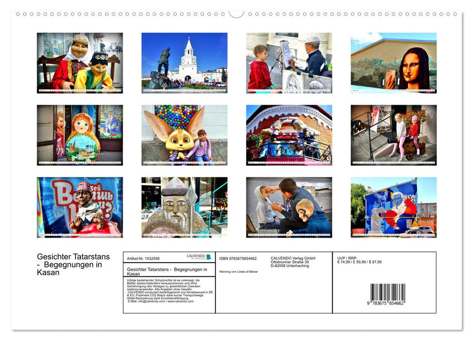 Visages du Tatarstan - Rencontres à Kazan (Calvendo Premium Wall Calendar 2024) 