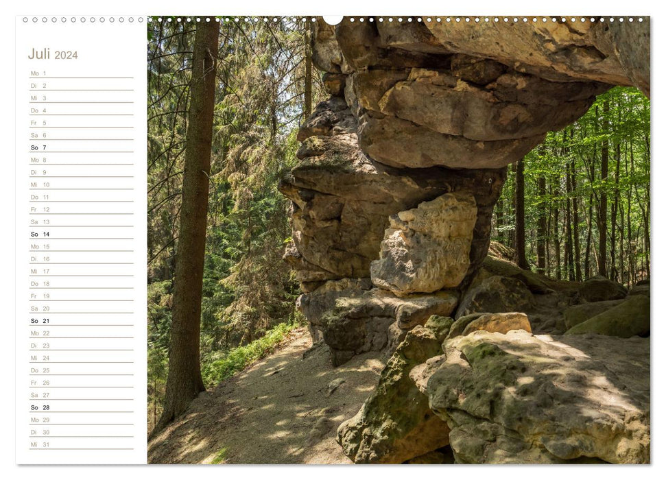 Grottes, grottes, boofen - Grès de l'Elbe (Calendrier mural CALVENDO Premium 2024) 
