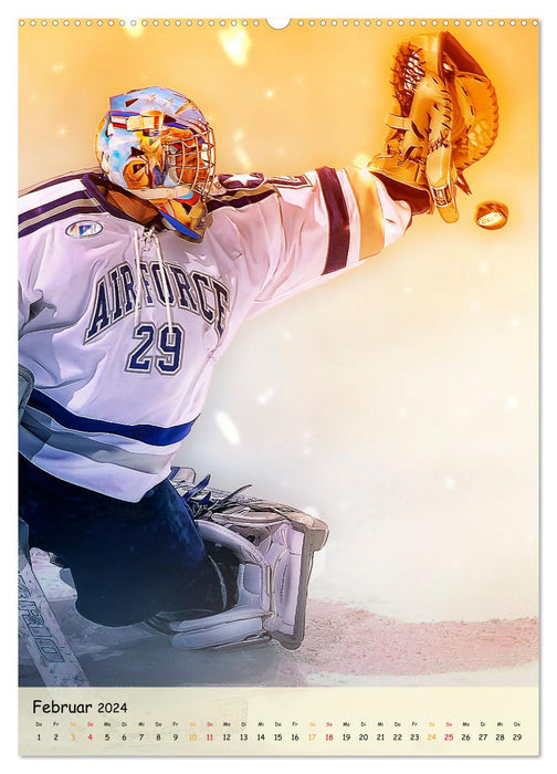 Eishockey Leidenschaft (CALVENDO Premium Wandkalender 2024)