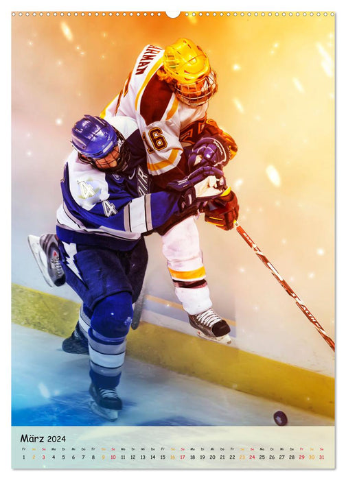 Eishockey Leidenschaft (CALVENDO Premium Wandkalender 2024)