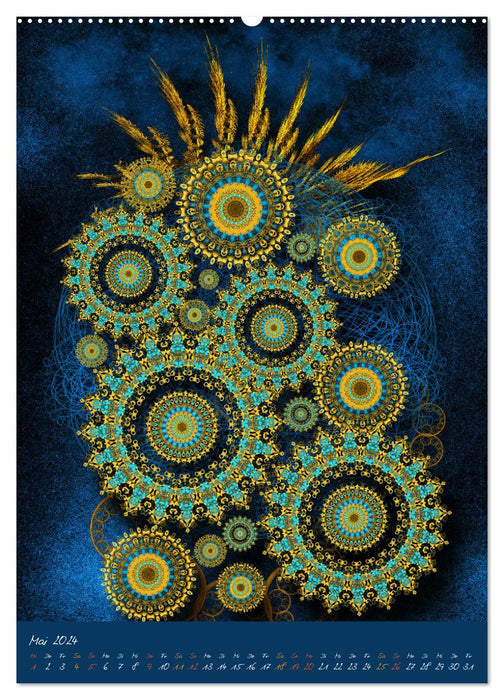 Abstractions fractales (Calendrier mural CALVENDO 2024) 