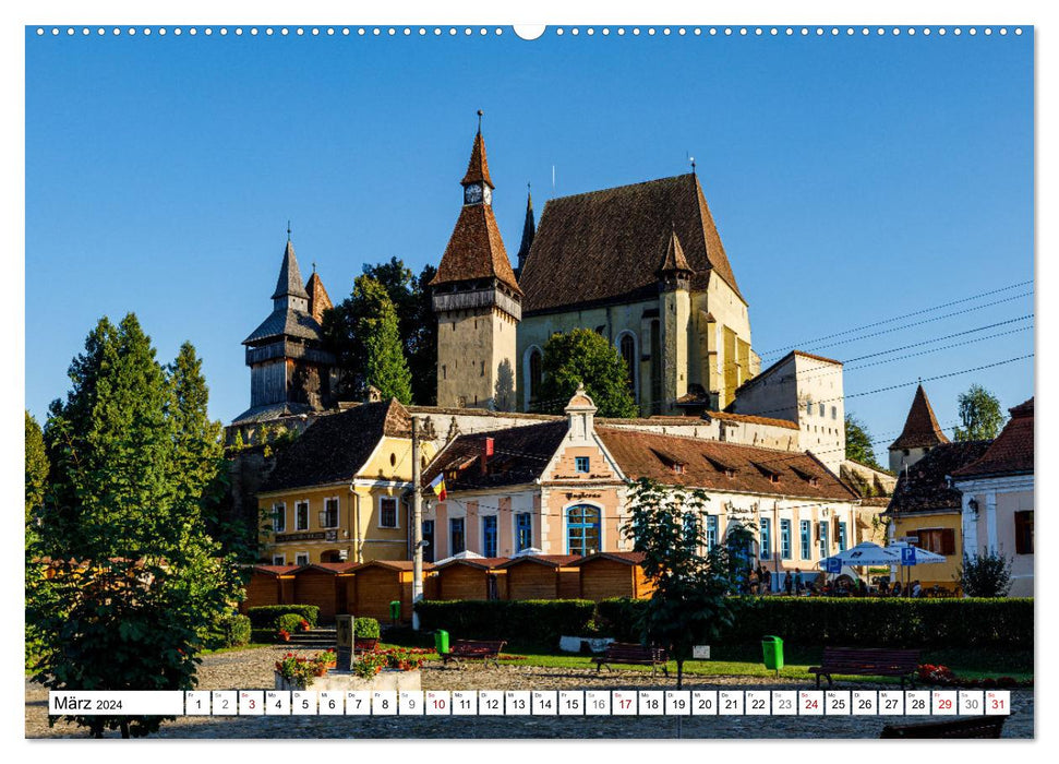 Churches and monasteries in Romania (CALVENDO Premium Wall Calendar 2024) 