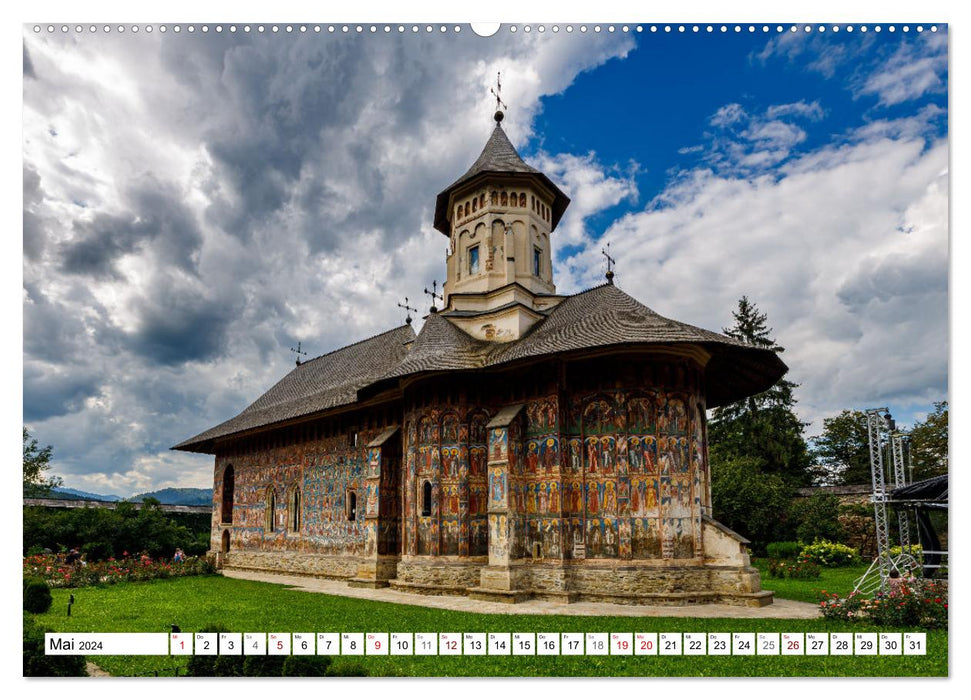 Églises et monastères en Roumanie (Calendrier mural CALVENDO Premium 2024) 