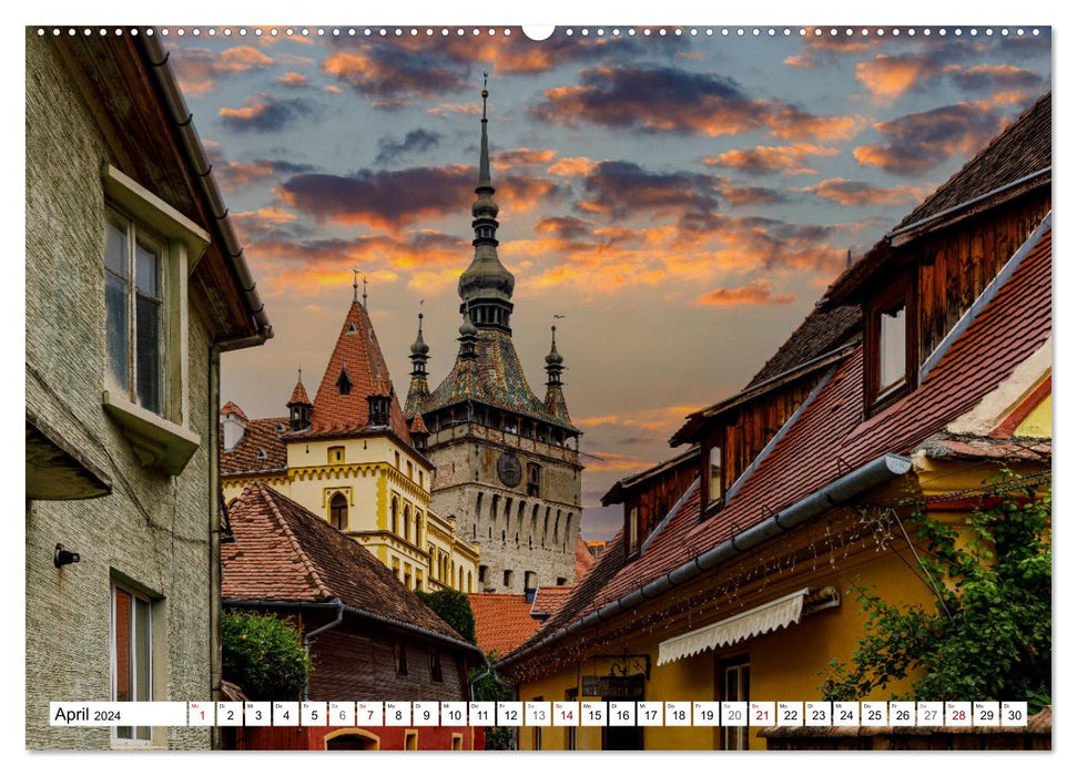 Medieval Cities of Romania (CALVENDO Premium Wall Calendar 2024) 