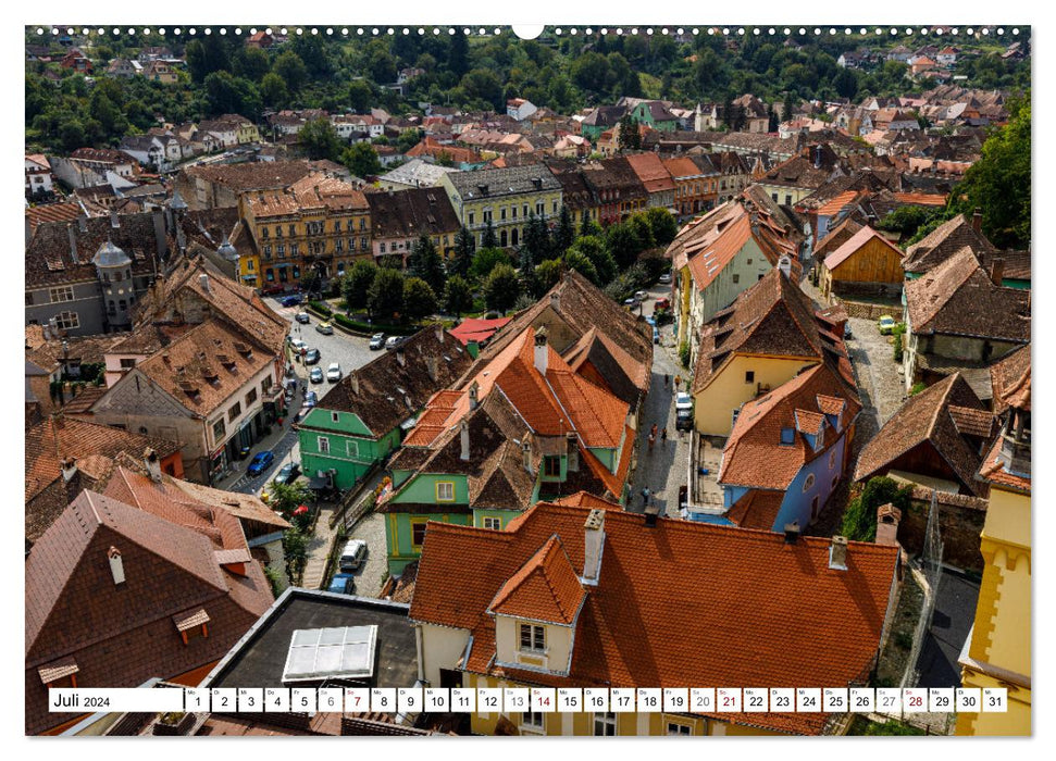 Villes médiévales de Roumanie (Calvendo Premium Calendrier mural 2024) 