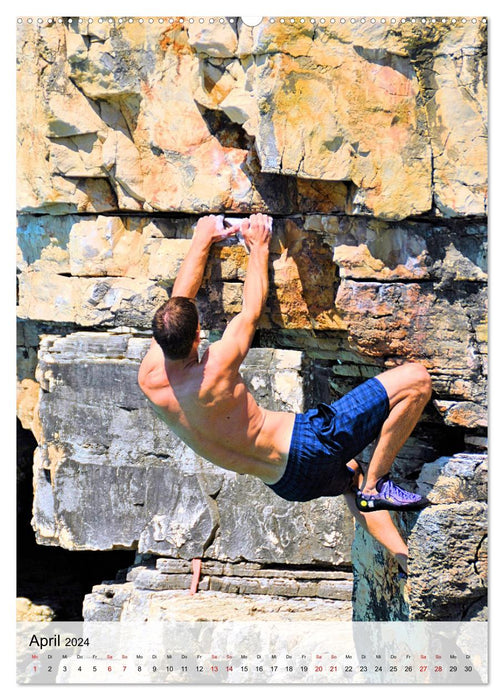 Extreme climbing on rock and ice (CALVENDO Premium Wall Calendar 2024) 