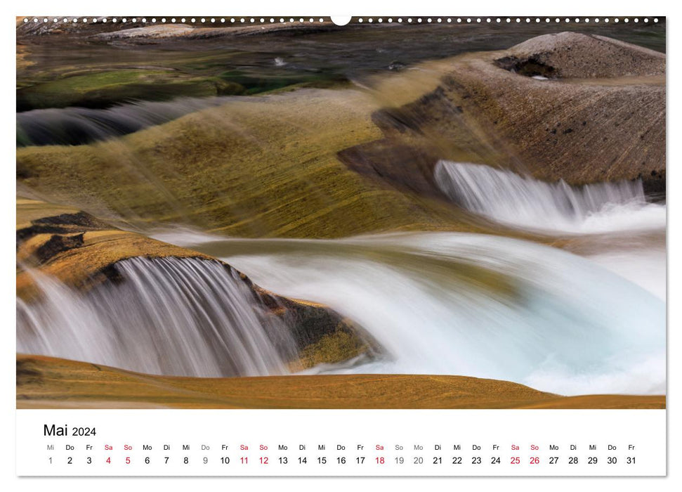 Colors and shapes of the Verzasca (CALVENDO Premium Wall Calendar 2024) 