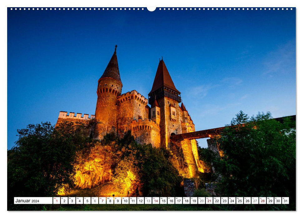 Romania's famous castles (CALVENDO Premium Wall Calendar 2024) 