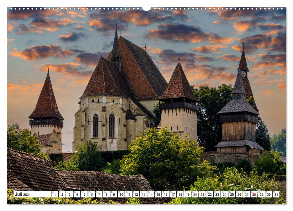Les célèbres châteaux de Roumanie (Calendrier mural CALVENDO Premium 2024) 