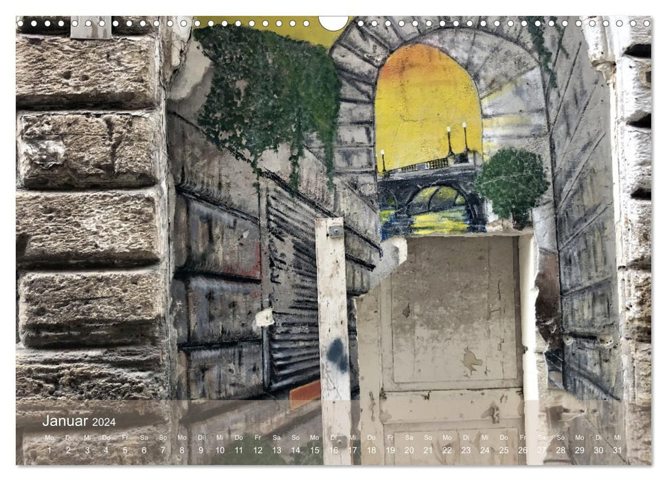 Apulia's Murales in Taranto (CALVENDO Wall Calendar 2024) 