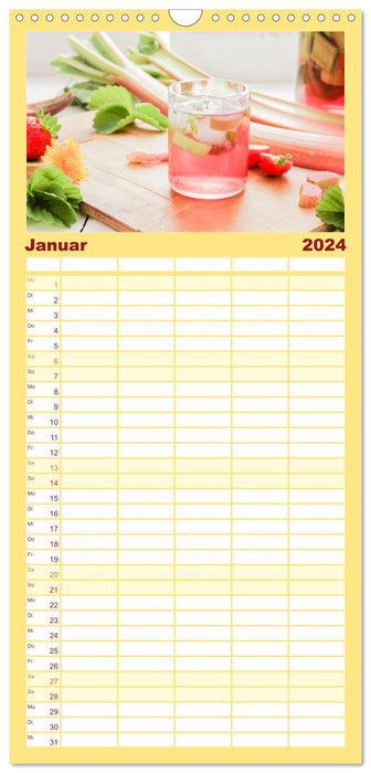 Délicieuse rhubarbe (Agenda familial CALVENDO 2024) 