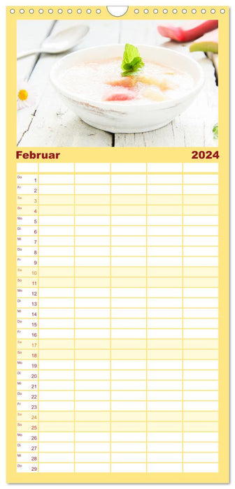 Délicieuse rhubarbe (Agenda familial CALVENDO 2024) 