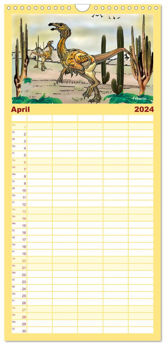 Le monde des dinosaures (Agenda familial CALVENDO 2024) 