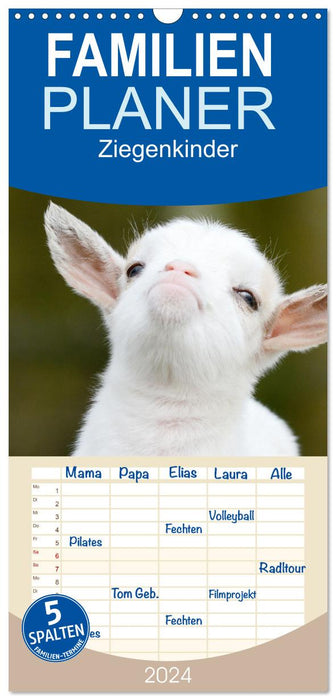 Enfants chèvres (Agenda familial CALVENDO 2024) 