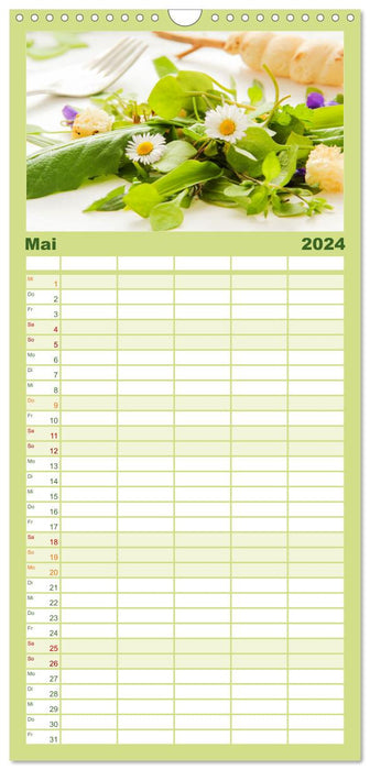 Délicieuses herbes sauvages (Agenda familial CALVENDO 2024) 