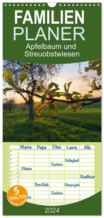 Apfelbaum und Streuobstwiesen (CALVENDO Familienplaner 2024)