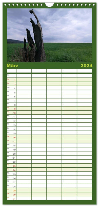 Apfelbaum und Streuobstwiesen (CALVENDO Familienplaner 2024)