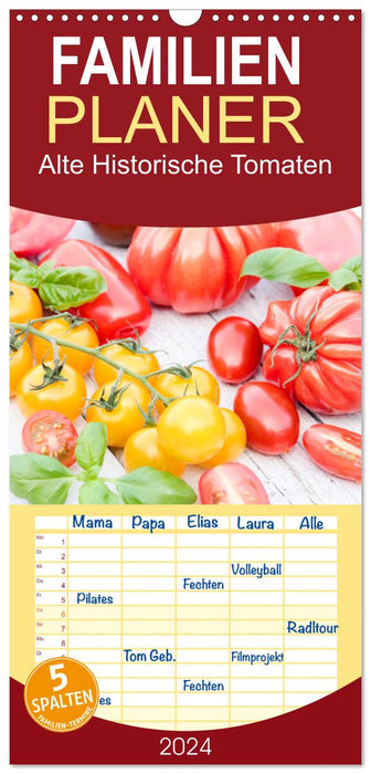 Vieilles tomates historiques (Agenda familial CALVENDO 2024) 