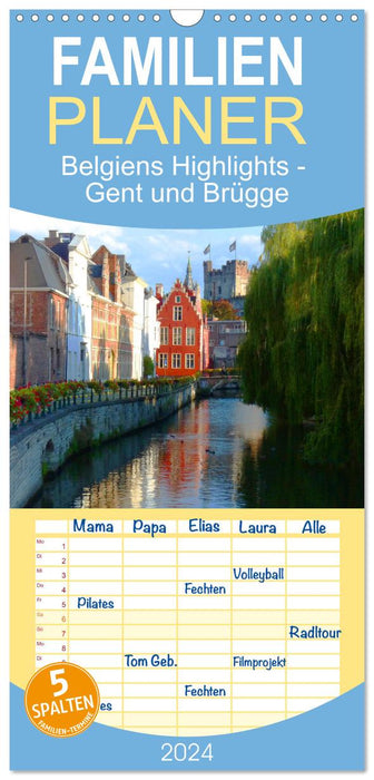 Les points forts de la Belgique Gand et Bruges (Planificateur familial CALVENDO 2024) 