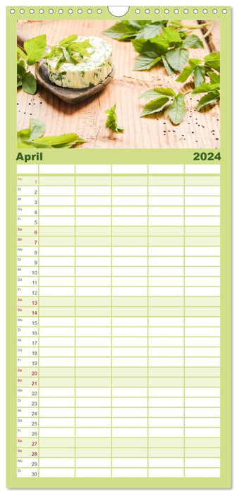 fleurs et feuilles comestibles (agenda familial CALVENDO 2024) 