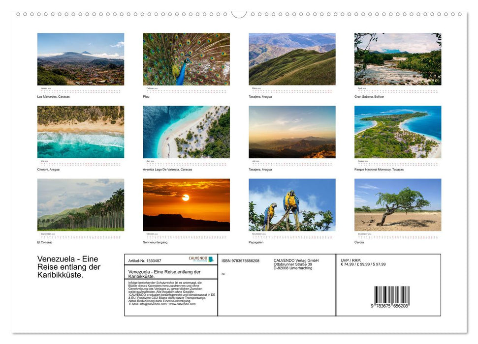 Venezuela - A journey along the Caribbean coast. (CALVENDO Premium Wall Calendar 2024) 