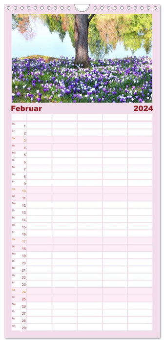 Il fleurit au printemps (Agenda familial CALVENDO 2024) 