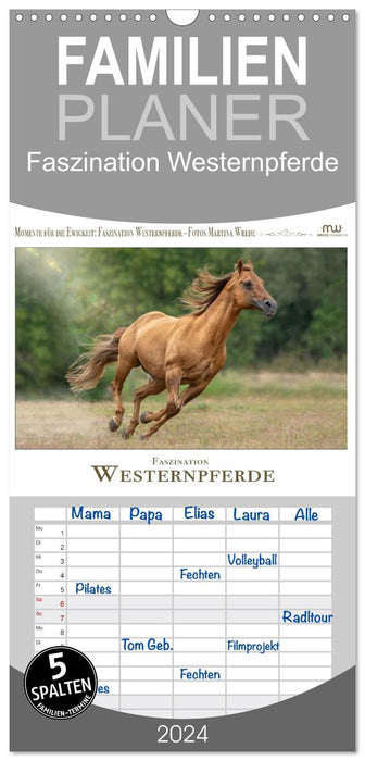 Fascination pour les chevaux western (Agenda familial CALVENDO 2024) 