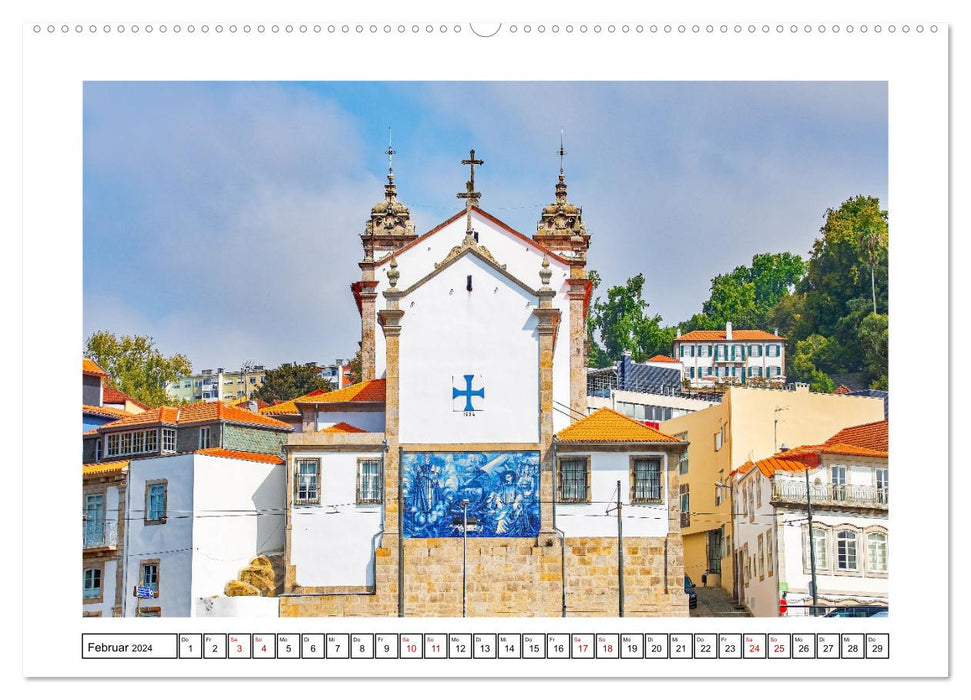 Porto - ville sur le Rio Douro (Calvendo Premium Wall Calendar 2024) 