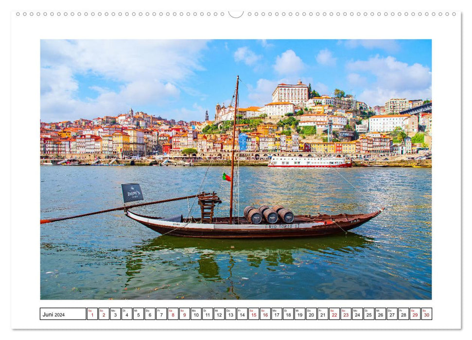 Porto - ville sur le Rio Douro (Calvendo Premium Wall Calendar 2024) 