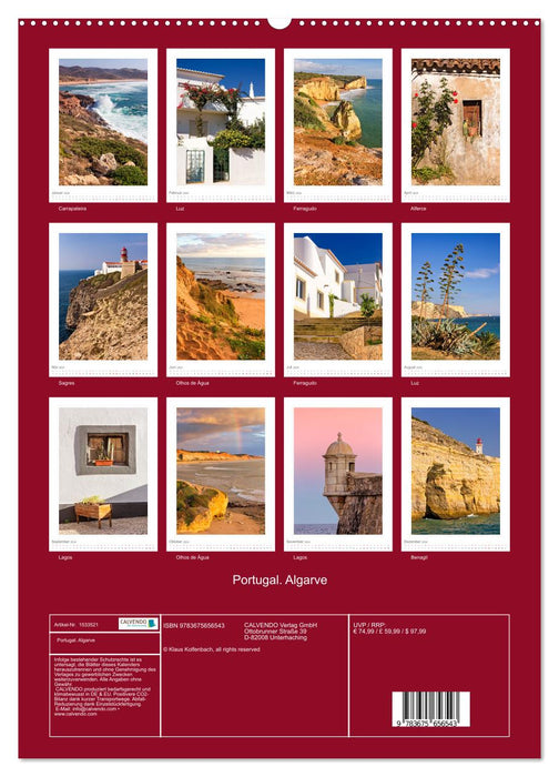 Portugal. Algarve (CALVENDO Premium Wall Calendar 2024) 