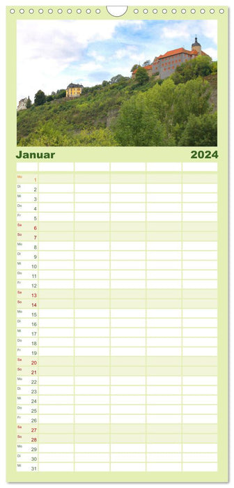 Châteaux et jardins en Thuringe (Agenda familial CALVENDO 2024) 