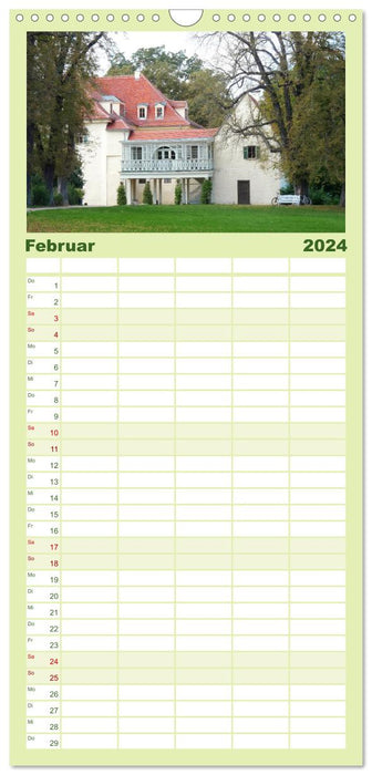 Châteaux et jardins en Thuringe (Agenda familial CALVENDO 2024) 