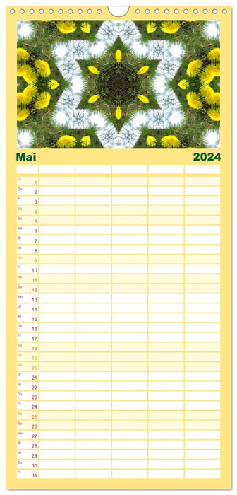 La magie des fleurs dans l'agenda familial KALEIDOSKOP (agenda familial CALVENDO 2024) 