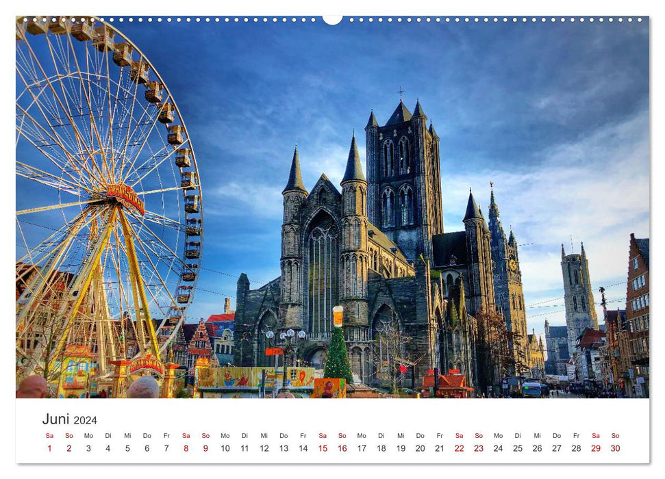 Belgium - Enchanting nature and impressive cities. (CALVENDO Premium Wall Calendar 2024) 