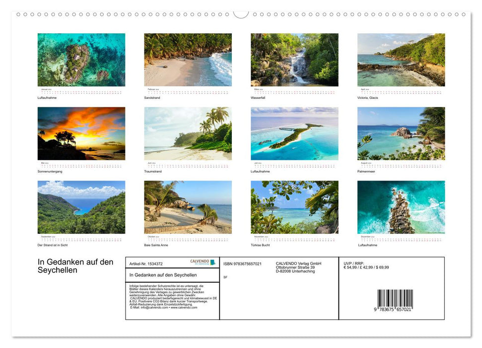 In thoughts on the Seychelles (CALVENDO wall calendar 2024) 