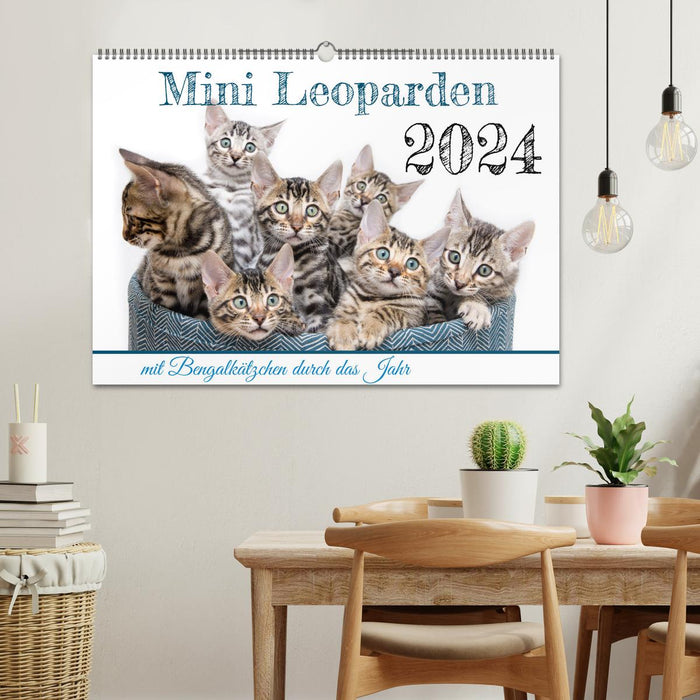 Mini leopards - with Bengal kittens throughout the year (CALVENDO wall calendar 2024) 