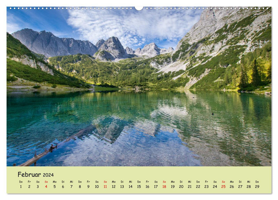 Lacs de montagne dans les Alpes autrichiennes (calendrier mural CALVENDO 2024) 