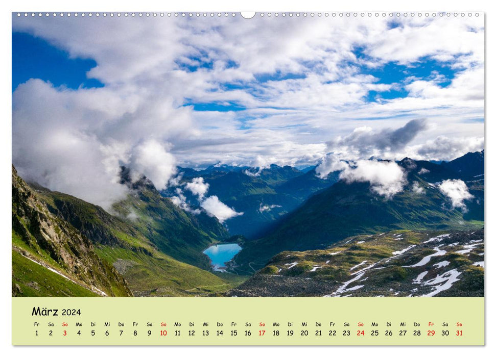 Lacs de montagne dans les Alpes autrichiennes (calendrier mural CALVENDO 2024) 