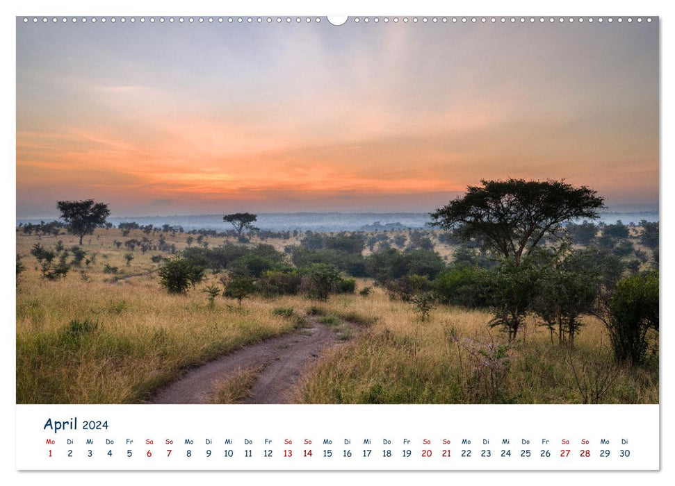 Wanderlust Uganda - beauté naturelle de l'Afrique de l'Est (calendrier mural CALVENDO 2024) 