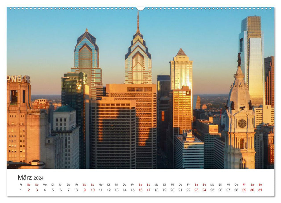 Philadelphie – Le lieu de naissance de l'Amérique (Calvendo Premium Calendrier mural 2024) 
