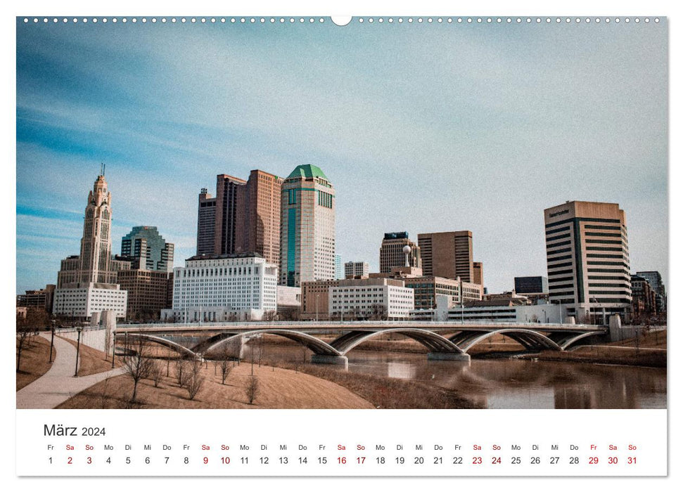 Ohio - Un voyage à travers l'État de Buckeye (Calvendo Premium Wall Calendar 2024) 