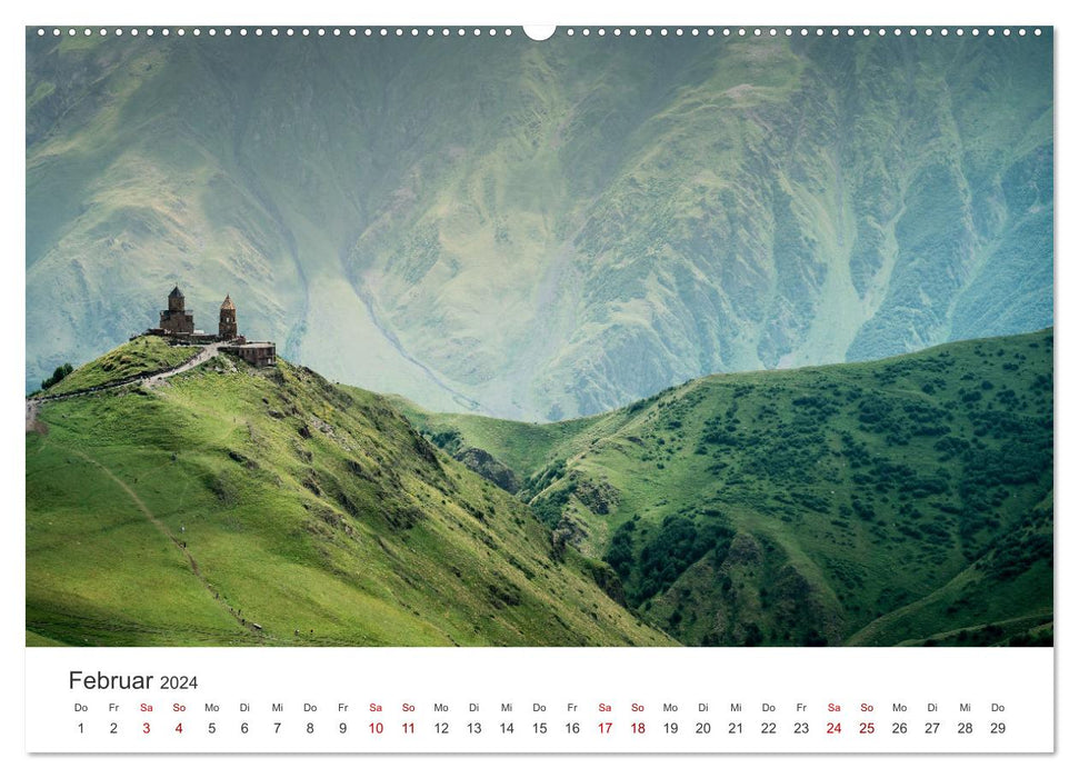 Caucasus - An admirable high mountain range. (CALVENDO Premium Wall Calendar 2024) 