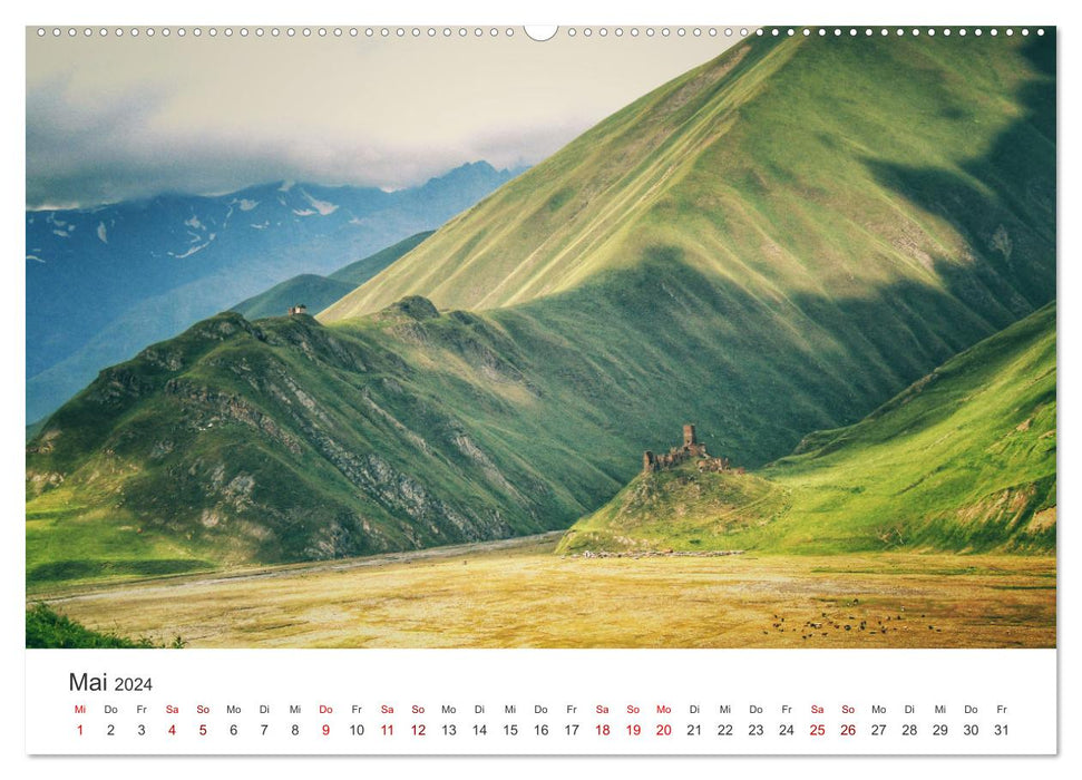 Kaukasus - Ein bewundernswertes Hochgebirge. (CALVENDO Premium Wandkalender 2024)