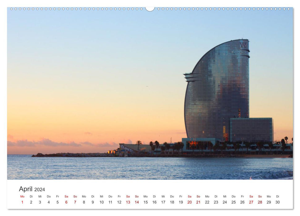 Barcelona - The beautiful capital of Catalonia. (CALVENDO Premium Wall Calendar 2024) 