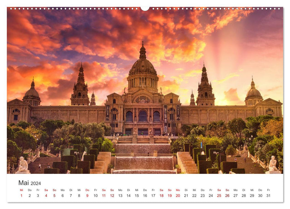 Barcelona - The beautiful capital of Catalonia. (CALVENDO Premium Wall Calendar 2024) 