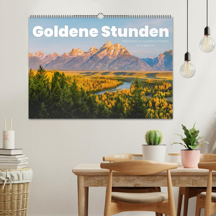 Golden hours - moments in beautiful sunlight. (CALVENDO wall calendar 2024) 