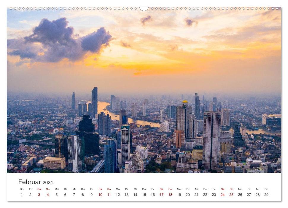 Bangkok - The unique capital of Thailand. (CALVENDO Premium Wall Calendar 2024) 