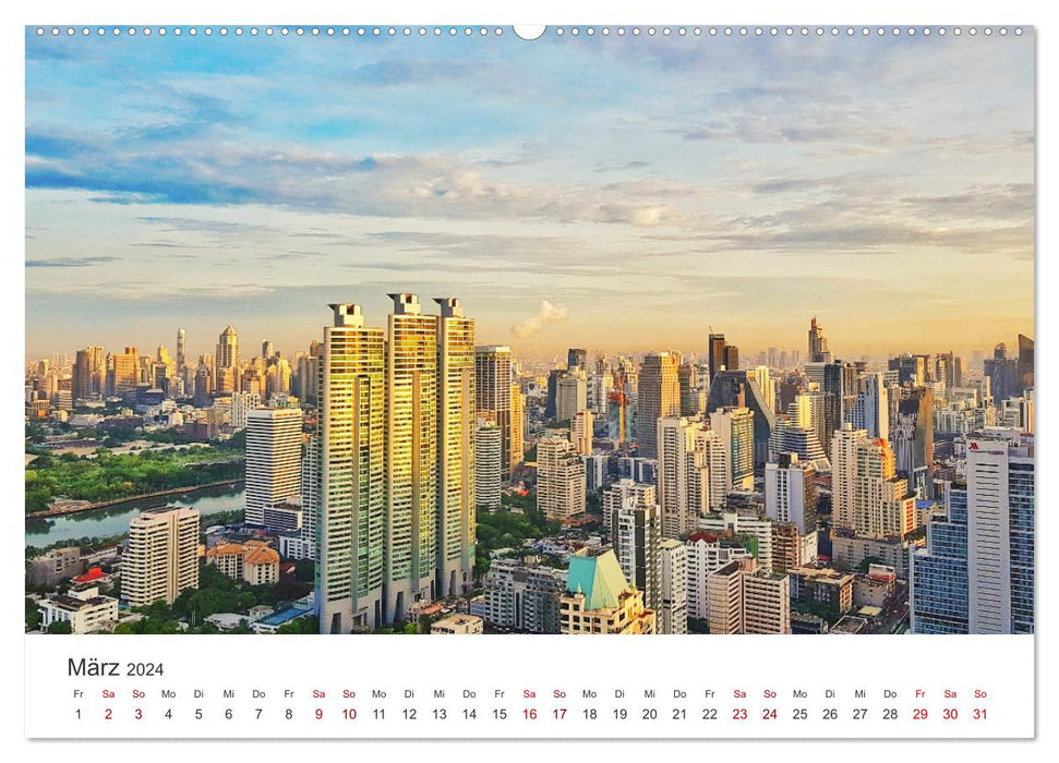 Bangkok – La capitale unique de la Thaïlande. (Calendrier mural CALVENDO Premium 2024) 