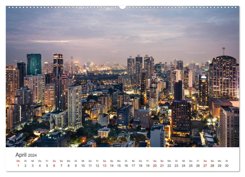 Bangkok - The unique capital of Thailand. (CALVENDO Premium Wall Calendar 2024) 